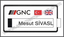 Metal Pencereli Yaka İsimlikleri