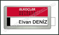 Metal Pencereli Yaka İsimlikleri