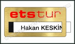 Metal Pencereli Yaka İsimlikleri