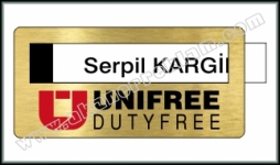 Metal Pencereli Yaka İsimlikleri