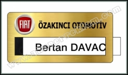 Metal Pencereli Yaka İsimlikleri