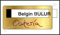 Metal Pencereli Yaka İsimlikleri