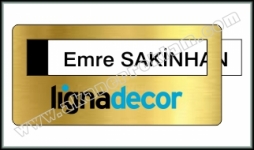 Metal Pencereli Yaka İsimlikleri