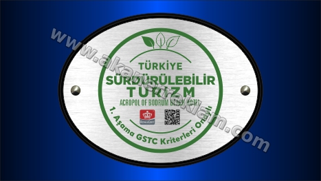 1. Aşama Sürdürülebilir Turizm Tabelası Gümüş Krom