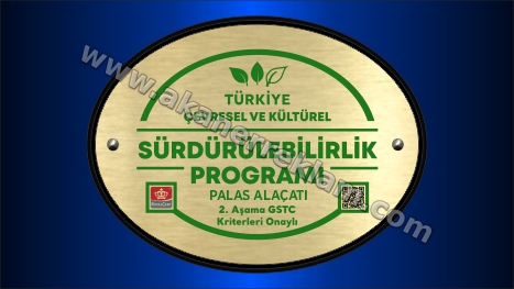 2. Aşama Sürdürülebilir Turizm Tabelası Gold Metal