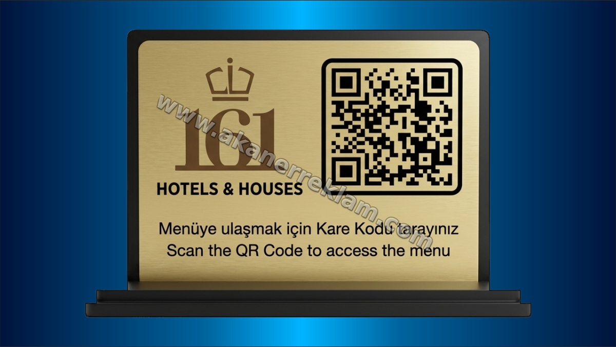Masaüstü QR Menü Standı (Model 1)