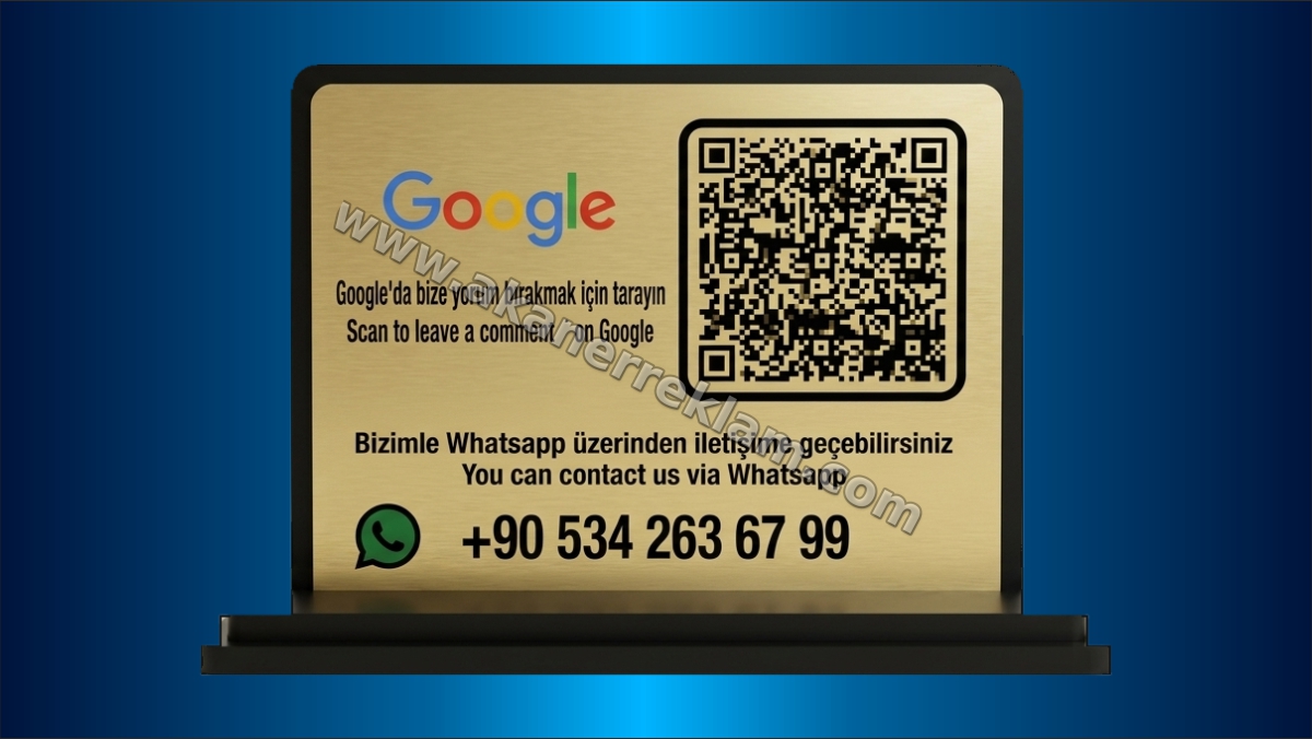 Masaüstü QR Menü Standı (Model 2)