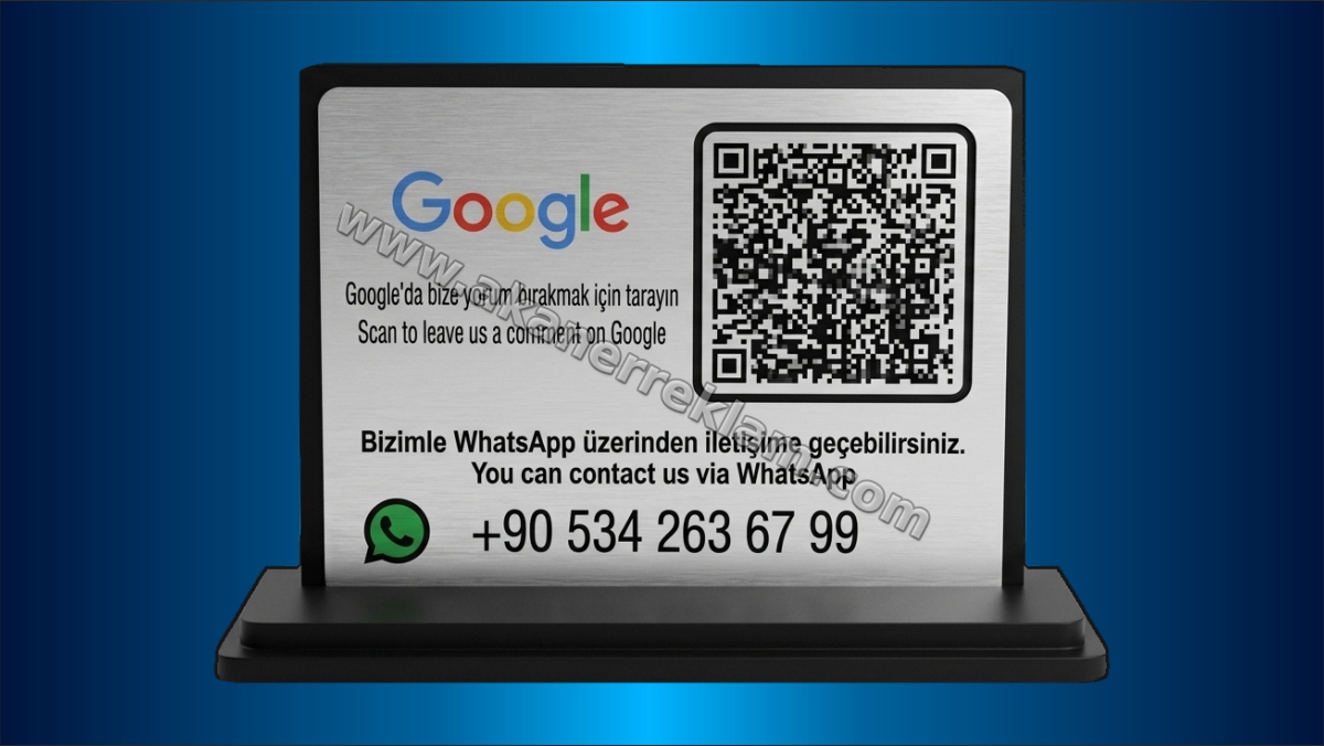 Masaüstü QR Menü Standı (Model 4)