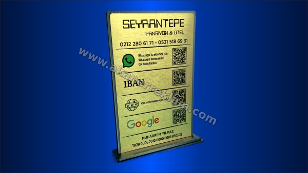 QR Kare Kod Stand - 10