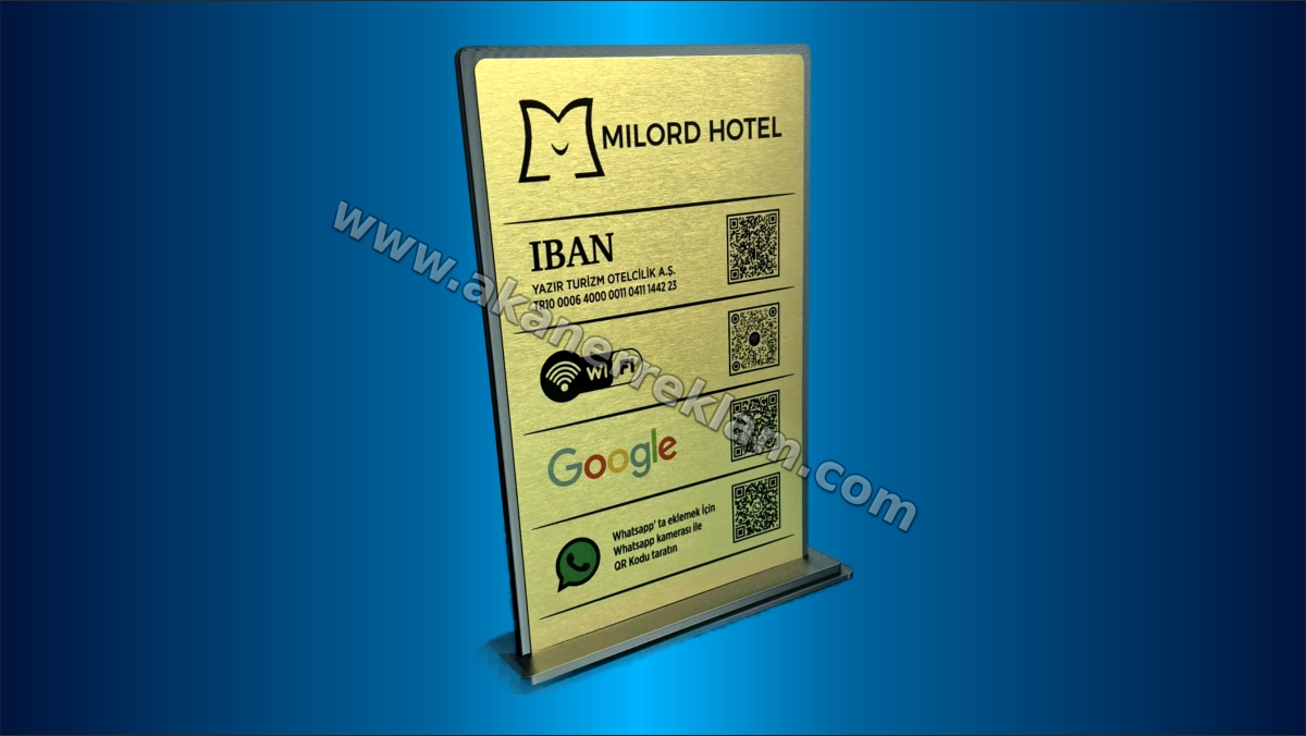 Masaüstü Çoklu QR Kod Standı (Model 3)