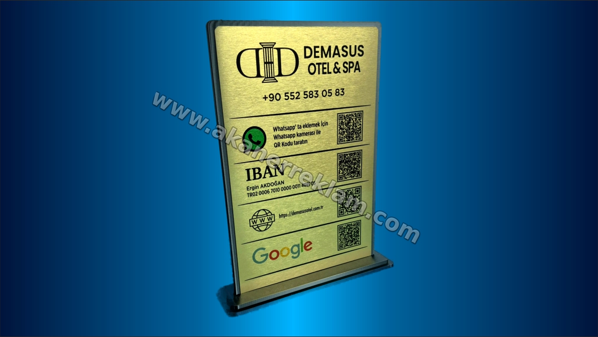 Masaüstü Çoklu QR Kod Standı (Model 4)
