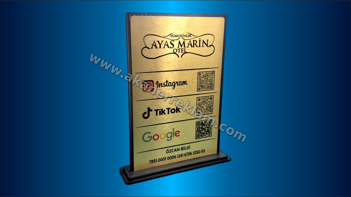 Masaüstü Çoklu QR Kod Standı (Model 5)