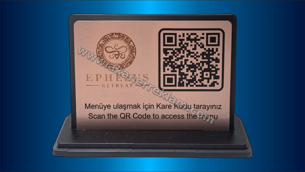 Masaüstü QR Menü Standı (Model 5)
