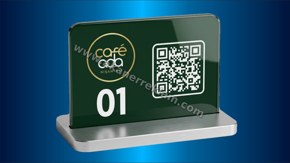 Masaüstü QR Menü Standı (Model 7)