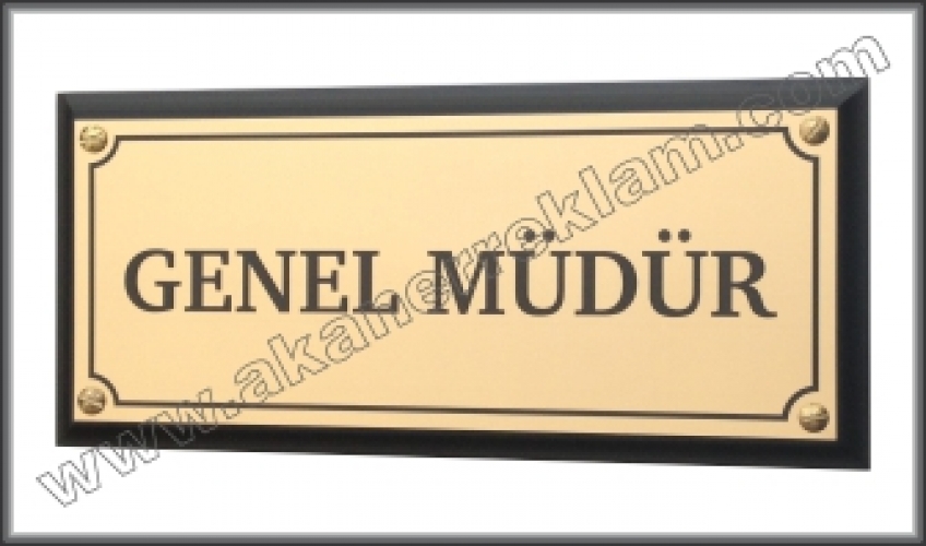 Ahşap Kaideli Metal Tabela - 90