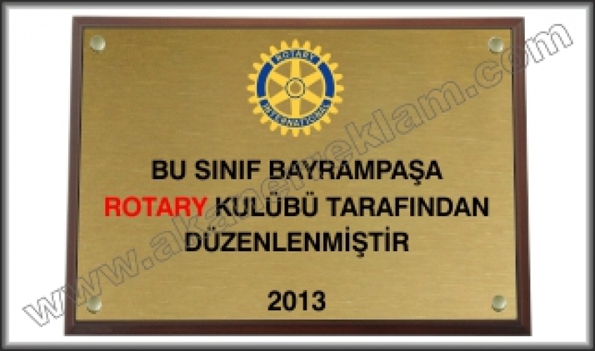 Ahşap Kaideli Metal Tabela - 50