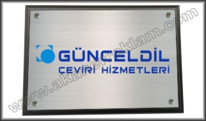 Ahşap Kaideli Metal Tabela - 60