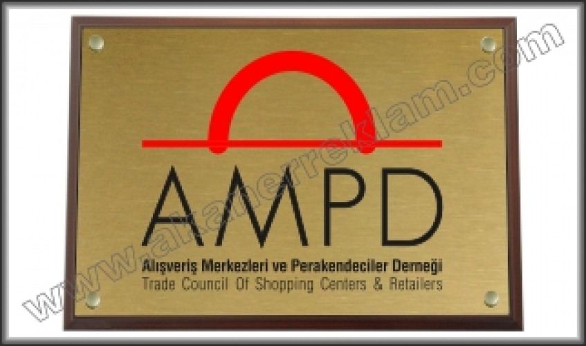 Ahşap Kaideli Metal Tabela - 70