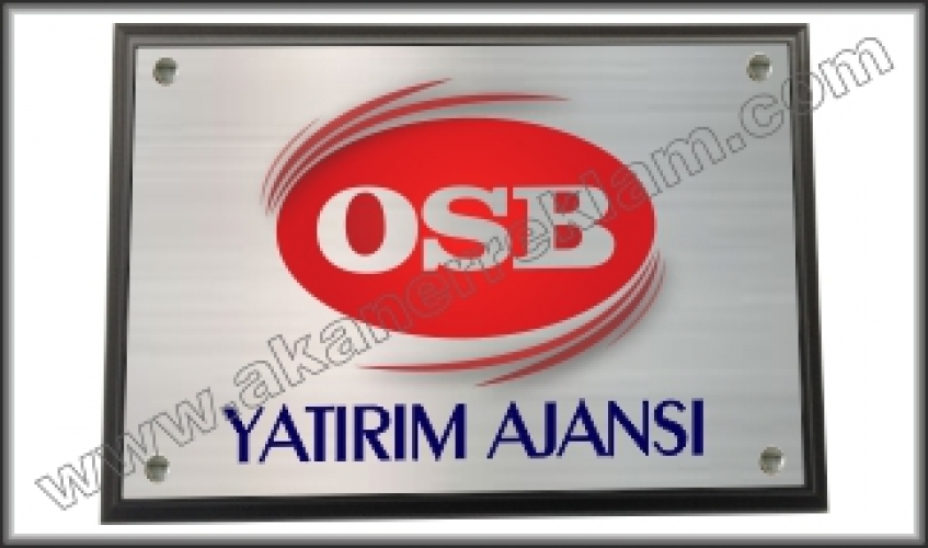 Ahşap Kaideli Metal Tabela - 80