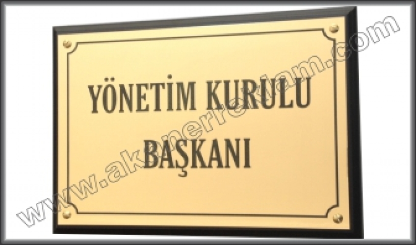 Ahşap Kaideli Metal Tabela - 100