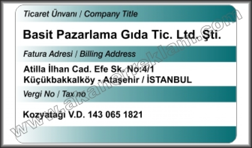 Fatura Kartı - 20