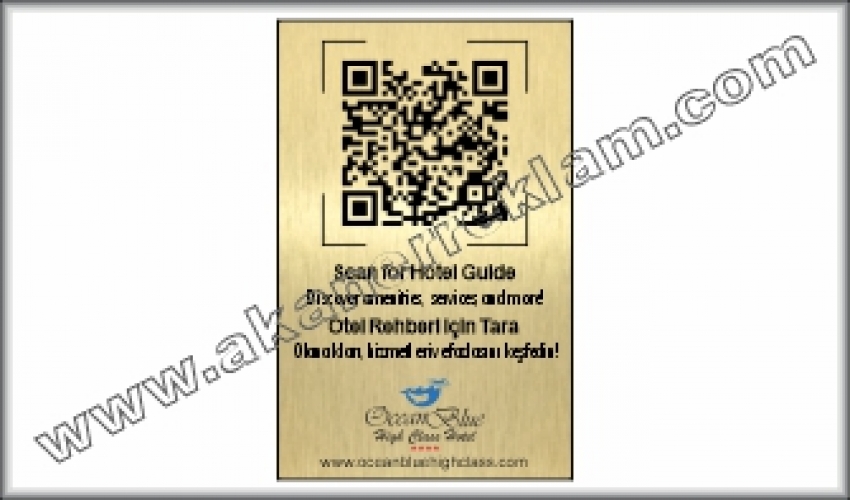 QR / Kare Kodlu Metal Etiket - 10