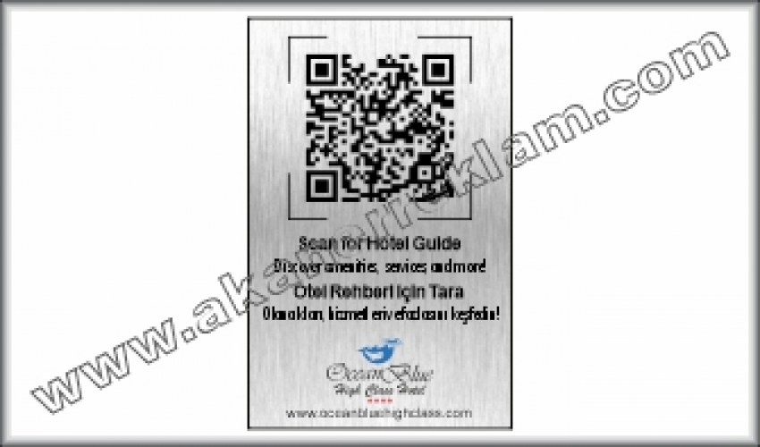 QR / Kare Kodlu Metal Etiket - 20