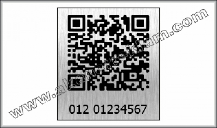 QR / Kare Kodlu Metal Etiket - 30