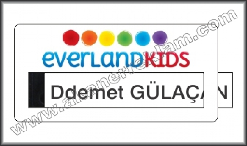 Pencereli Metal Yaka İsimliği - 200