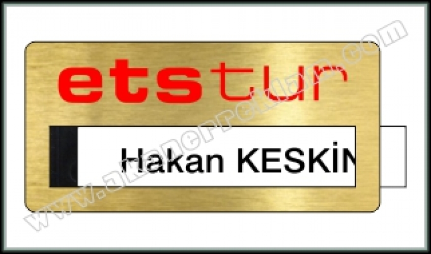 Pencereli Metal Yaka İsimliği - 50