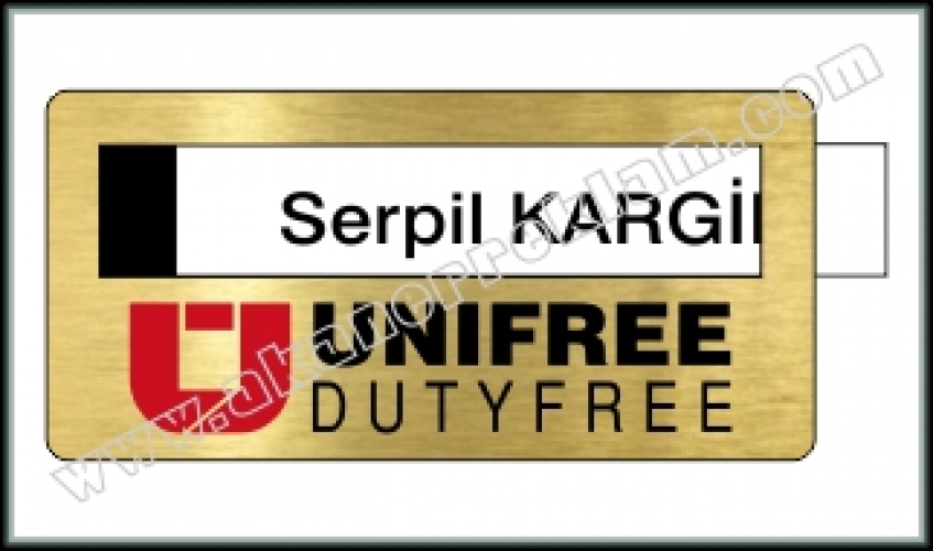 Pencereli Metal Yaka İsimliği - 60