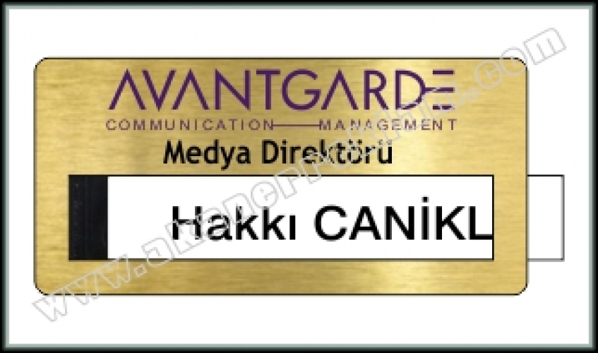 Pencereli Metal Yaka İsimliği - 70