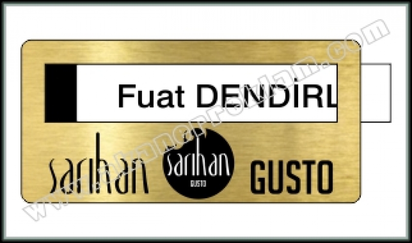 Pencereli Metal Yaka İsimliği - 80