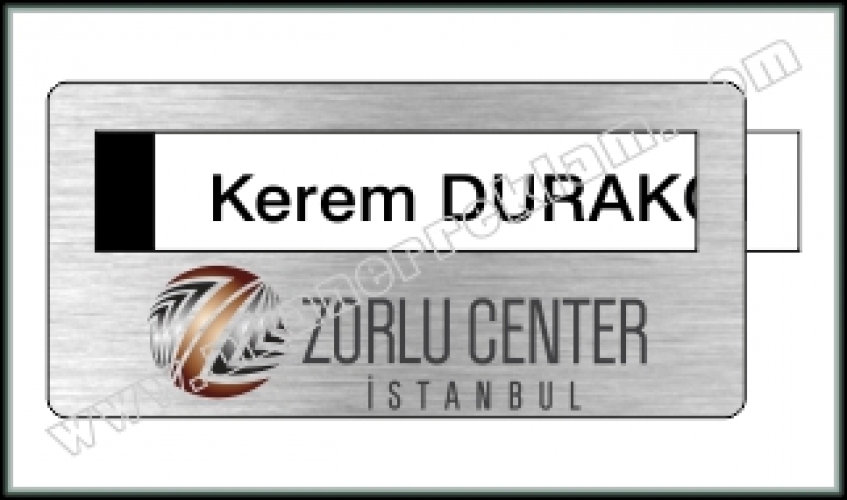 Pencereli Metal Yaka İsimliği - 10