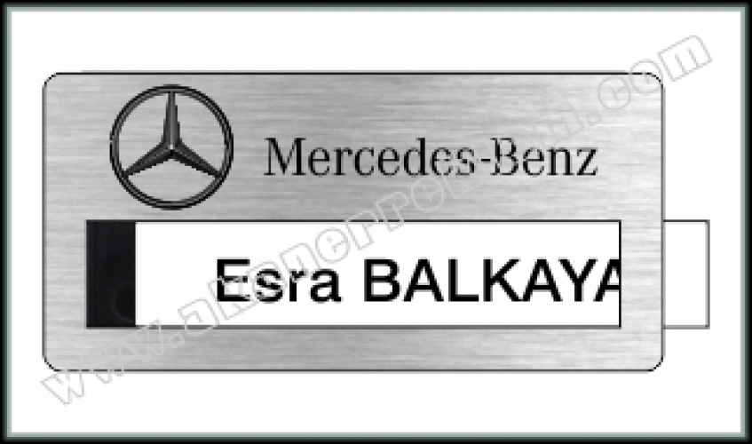 Pencereli Metal Yaka İsimliği - 20