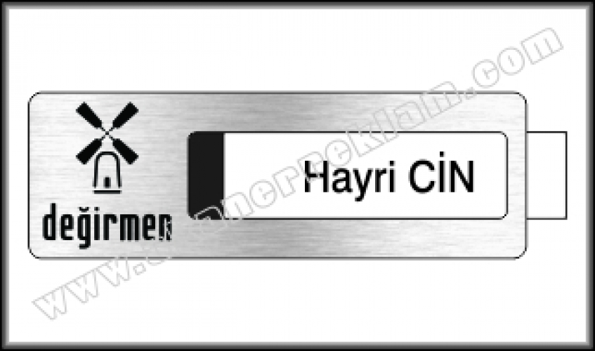 Pencereli Plastik Yaka İsimliği - 20