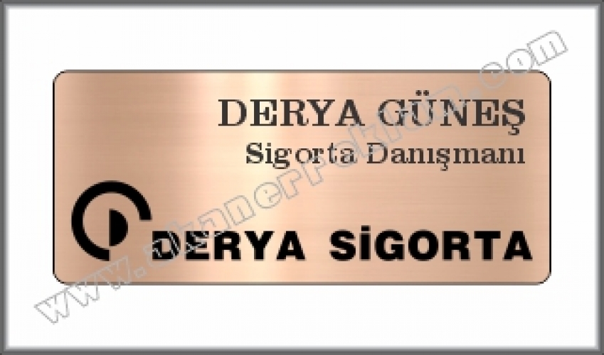 Bronz Metal Yaka İsimliği - 30
