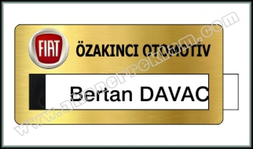 Pencereli Metal Yaka İsimliği - 130