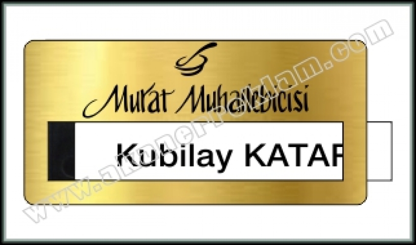 Pencereli Metal Yaka İsimliği - 150