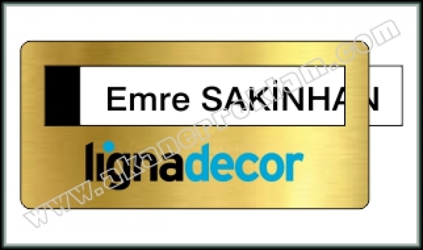Pencereli Metal Yaka İsimliği - 160