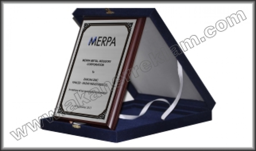 Ahşap Kaideli Plaket (Model 2)
