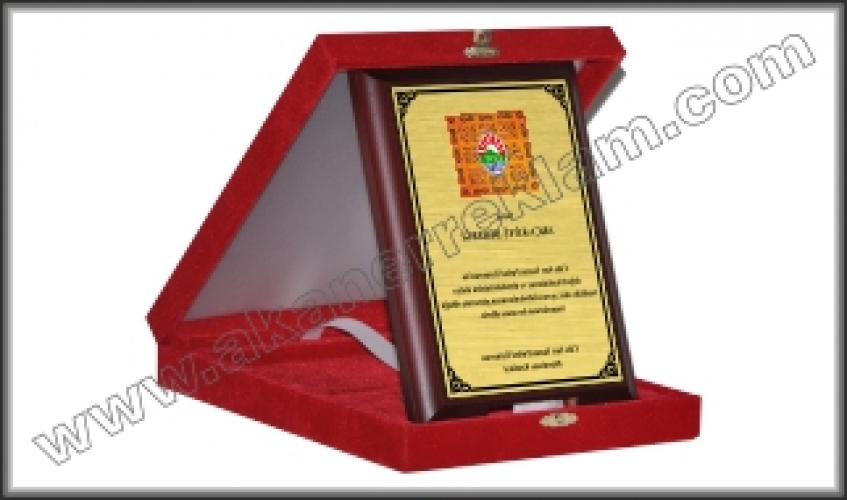 Ahşap Kaideli Plaket (Model 3)