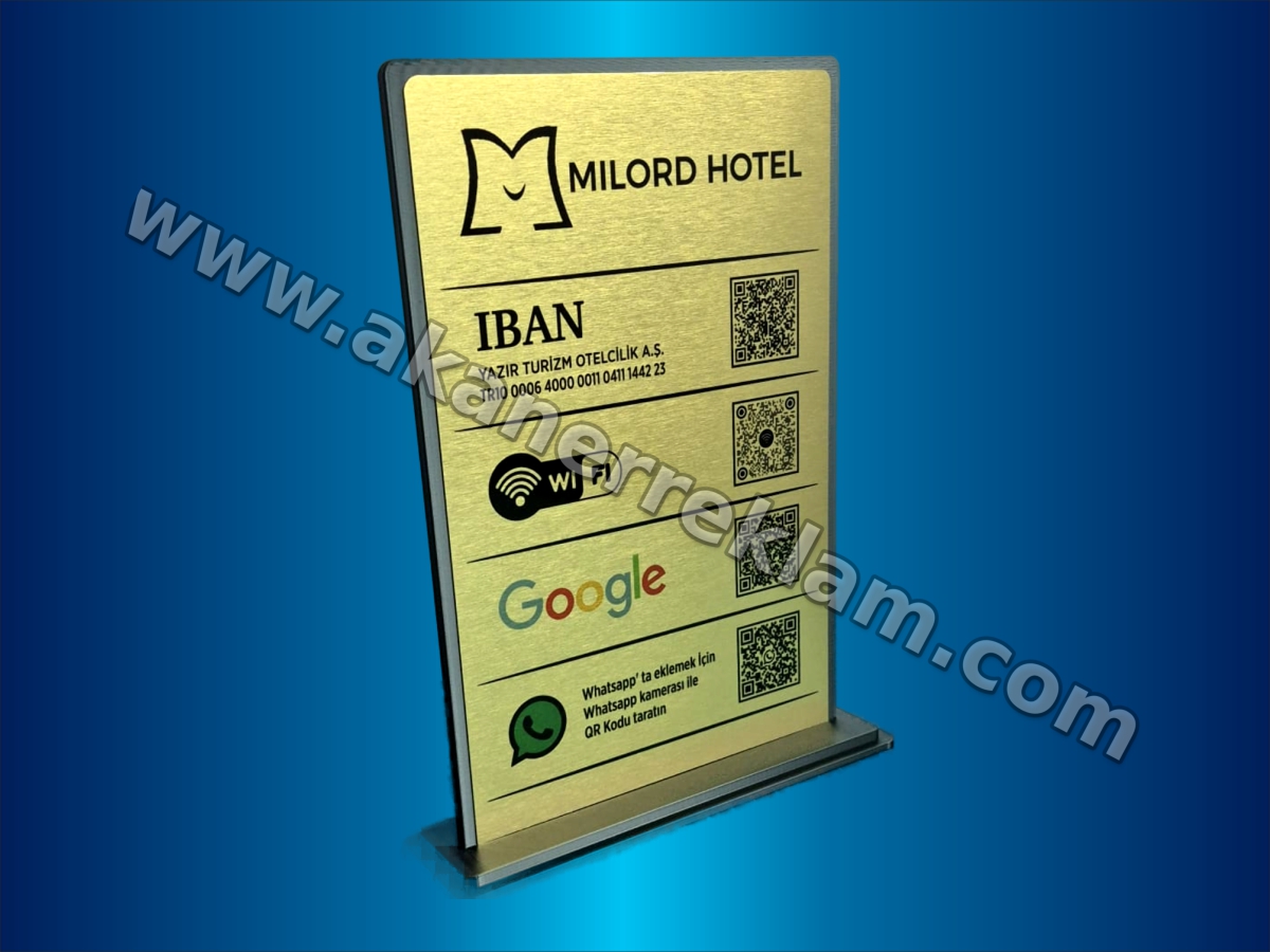 Masaüstü Çoklu QR Kod Standı (Model 3)
