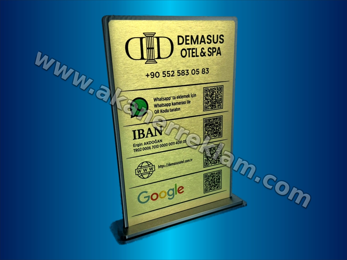 Masaüstü Çoklu QR Kod Standı (Model 4)