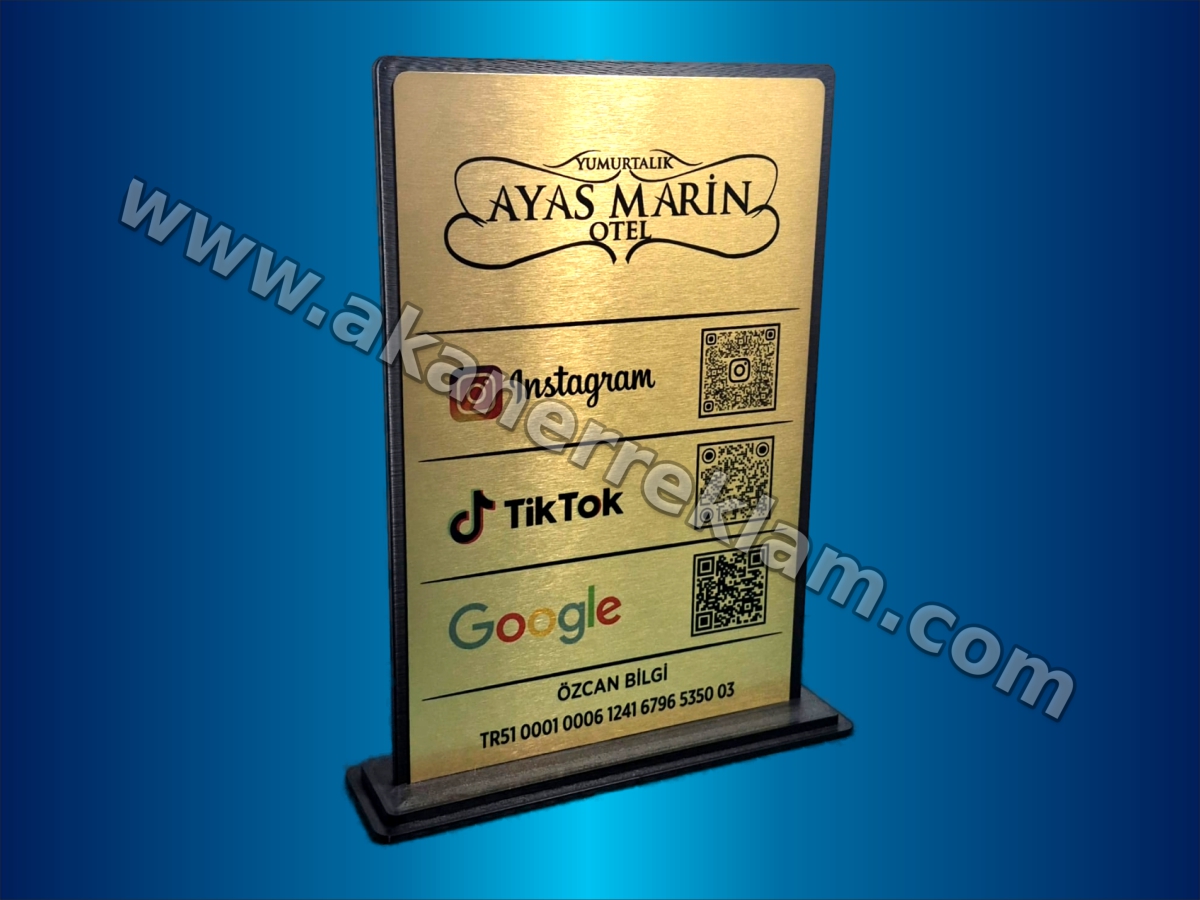 Masaüstü Çoklu QR Kod Standı (Model 5)